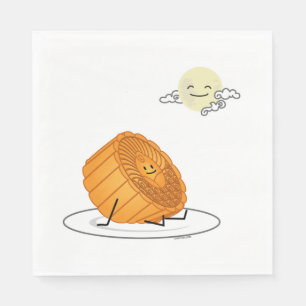 Mid Autumn Festival Moon cake lunar mooncakes past Napkin