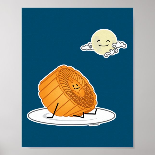 Mid Autumn Festival Moon cake lunar mooncakes past Poster (Front)