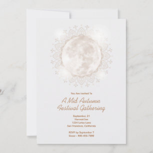 Mid Autumn Festival Moon Mandala  Invitation