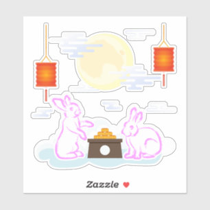 Mid Autumn Festival Moon Rabbit Mooncake Clouds