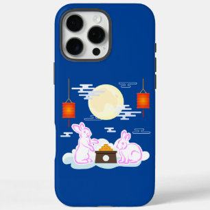 Mid Autumn Festival Moon Rabbit Mooncake Clouds iPhone 16 Pro Max Case