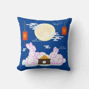 Mid Autumn Festival Moon Rabbit Mooncake Clouds Cushion