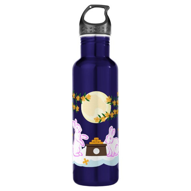 Mid Autumn Festival Moon Rabbit Mooncake Osmanthus 710 Ml Water Bottle (Front)