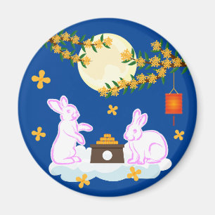 Mid Autumn Festival Moon Rabbit Mooncake Osmanthus Magnet