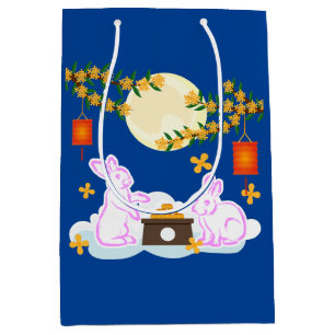 Mid Autumn Festival Moon Rabbit Mooncake Osmanthus Medium Gift Bag