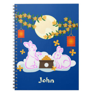 Mid Autumn Festival Moon Rabbit Mooncake Osmanthus Notebook