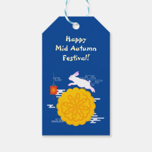 Mid Autumn Festival Mooncake Jumping Moon Rabbit Gift Tags