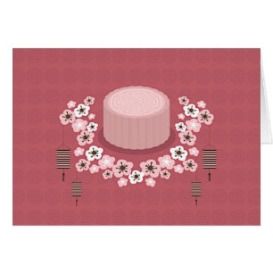 Mid-Autumn Festival Pink Mooncake Flowers