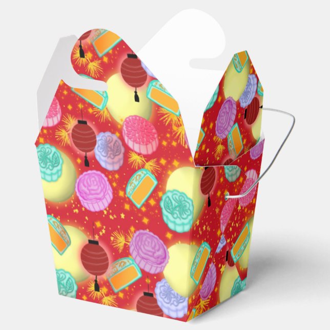 Mid Autumn Moon Festival- Red Favour Box (Opened)