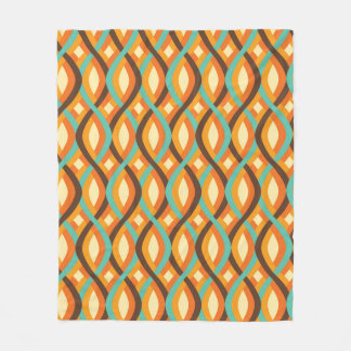 Mid-Centiury Modern Blanket, Diamond Pattern Fleece Blanket