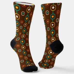 Mid-Centure colourful geometric shapes pattern Socks