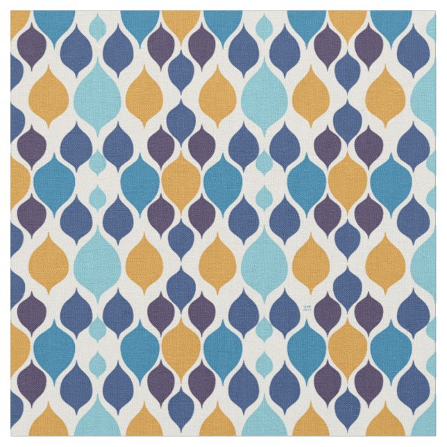 Mid Century 1960s Geometric Colourful Fabric (Close Up)