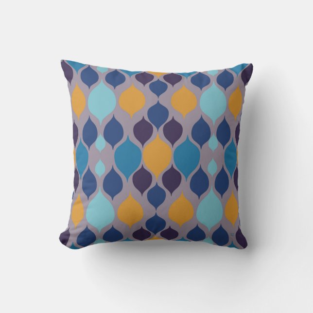 Mid Century 1960s Geometric Pastel  Cushion (Front)