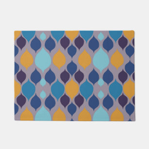Mid Century 1960s Geometric Pastel Doormat