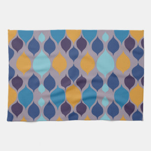Mid Century 1960s Geometric Pastel Tea Towel