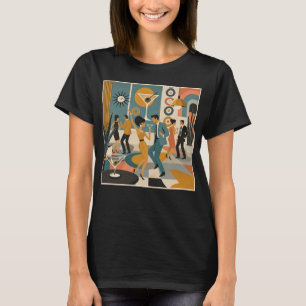Mid Century 60s Hip Martini Cocktail Dance Party T-Shirt
