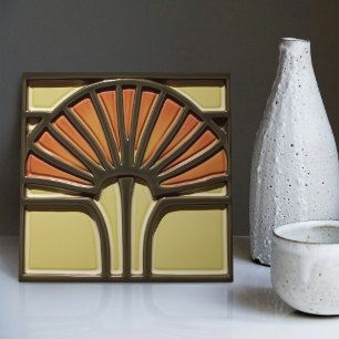Mid-Century Abstract Arts And Crafts Movement Tile