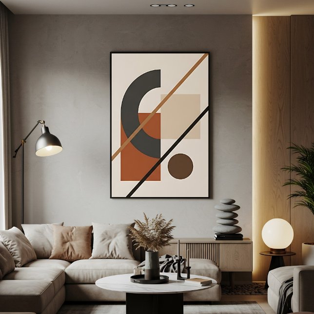 Mid-Century Abstract Earthy Tones Canvas Print (Creator Uploaded)