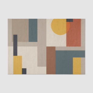 Mid Century Abstract Geometric Harmony Tissue Paper