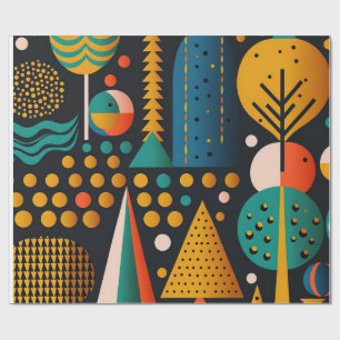 Mid-Century  Abstract Geometric Wrapping paper