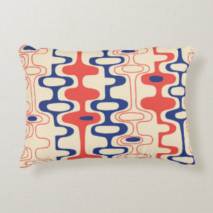 Mid-century abstract: modern seamless design. decorative cushion