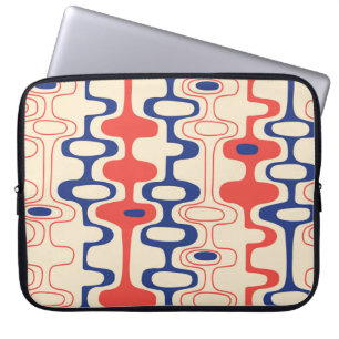 Mid-century abstract: modern seamless design. laptop sleeve