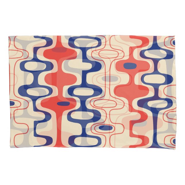 Mid-century abstract: modern seamless design. pillowcase (Front)