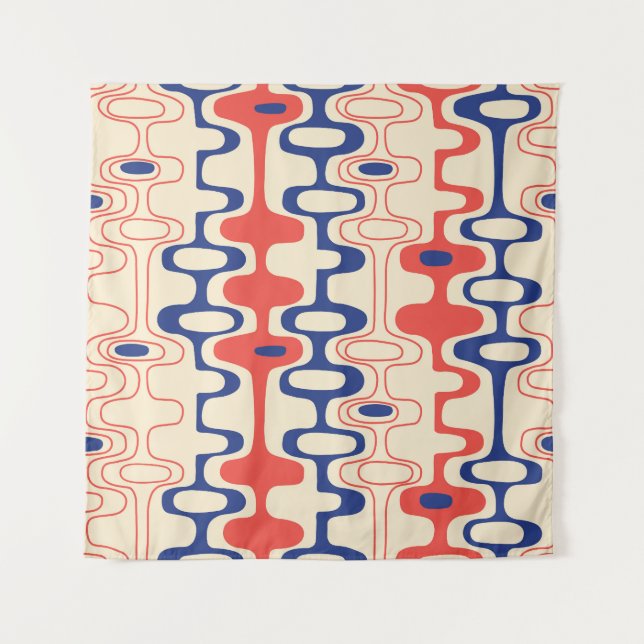 Mid-century abstract: modern seamless design. tapestry (Front)
