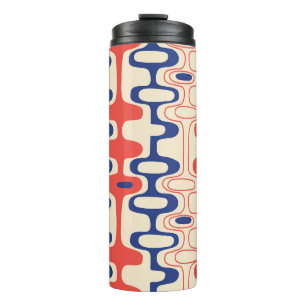 Mid-century abstract: modern seamless design. thermal tumbler