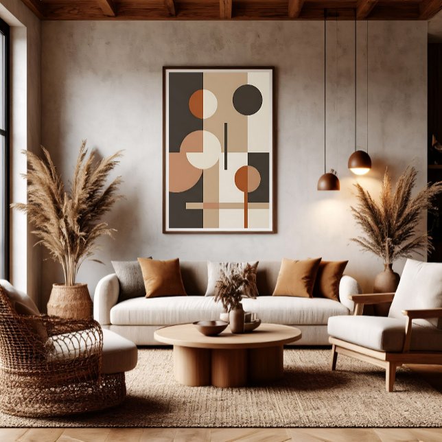 Mid-Century Abstract Neutral Tones Canvas Print (Creator Uploaded)