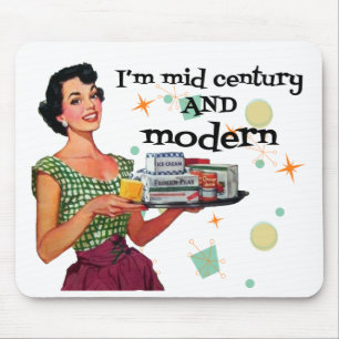 Mid Century and Modern Humourous Mouse Mat