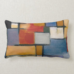 Mid Century Art Abstract Design Lumbar Cushion