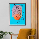 Mid Century Art Deco, Stretched Large Finished Canvas Print<br><div class="desc">This abstract landscape print features a Scandinavian, mid-century, boho style design with a stylised plant in a pot and a window overlooking a beautiful blue sky with the sun shining through. The minimalist design is perfect for adding a touch of modern sophistication to any room in your home or office....</div>