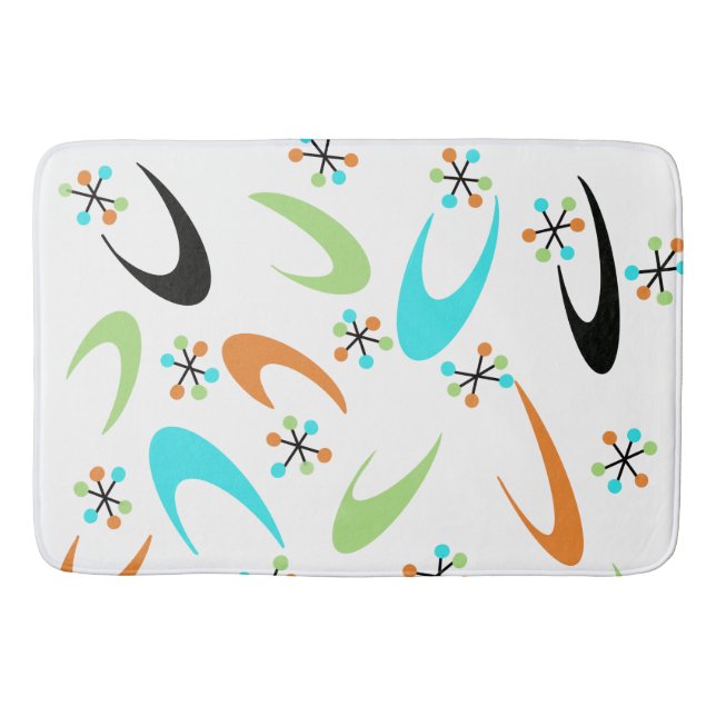Mid-Century Atomic Bath Mat (Front)