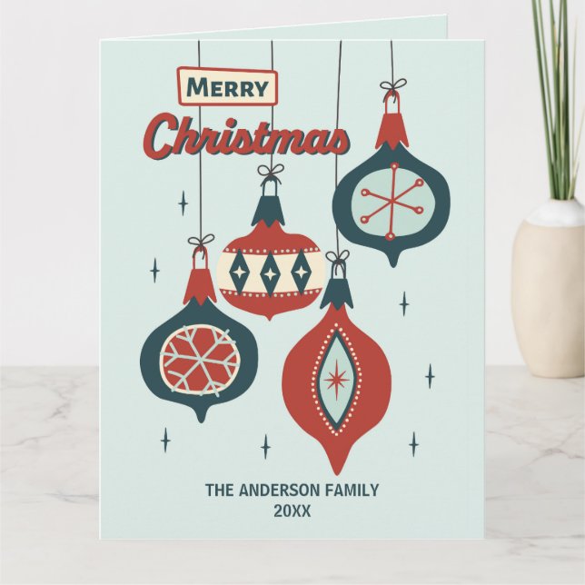 Mid-Century Atomic Christmas Card (Front)