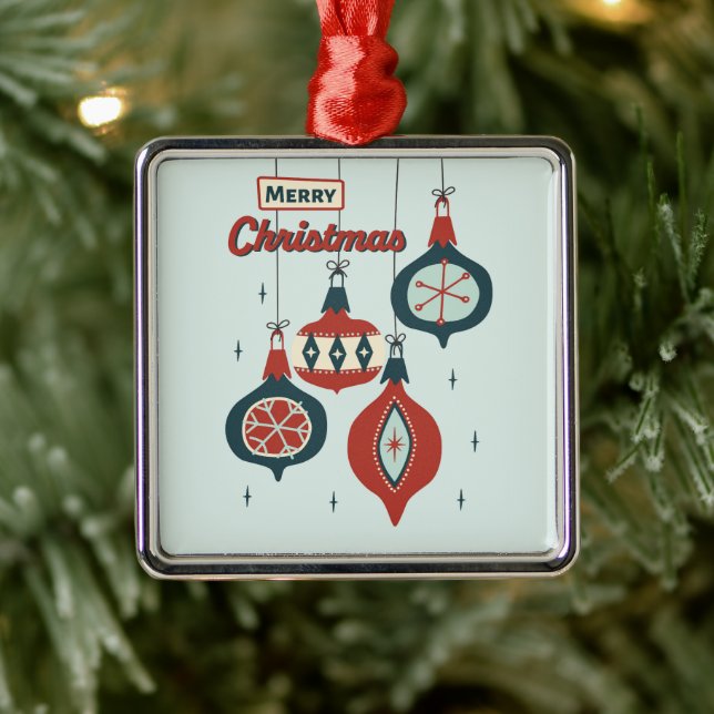 Mid-Century Atomic Christmas Metal Tree Decoration (Tree)