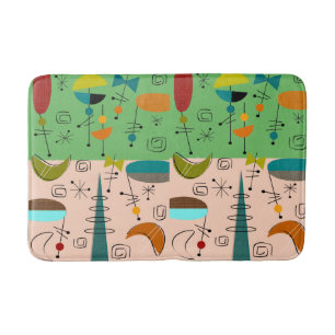 Mid-Century Atomic Era Design Bath Mat 3