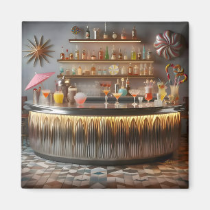 Mid Century Atomic Futuristic Party Bar Magnet