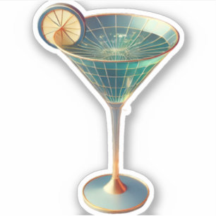 Mid Century Atomic Futuristic Wormhole Martini 