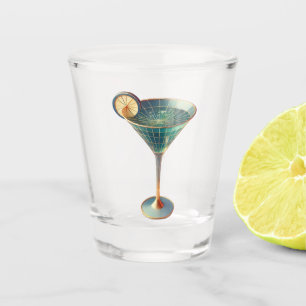 Mid Century Atomic Futuristic Wormhole Martini  Shot Glass