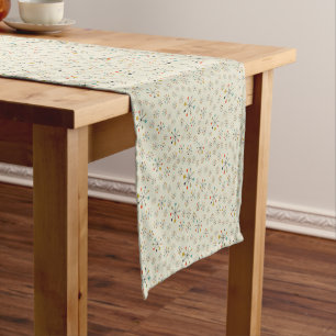Mid-Century Atomic Inspired Pattern Short Table Runner
