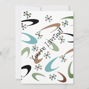 Mid-Century Atomic Party Invitation