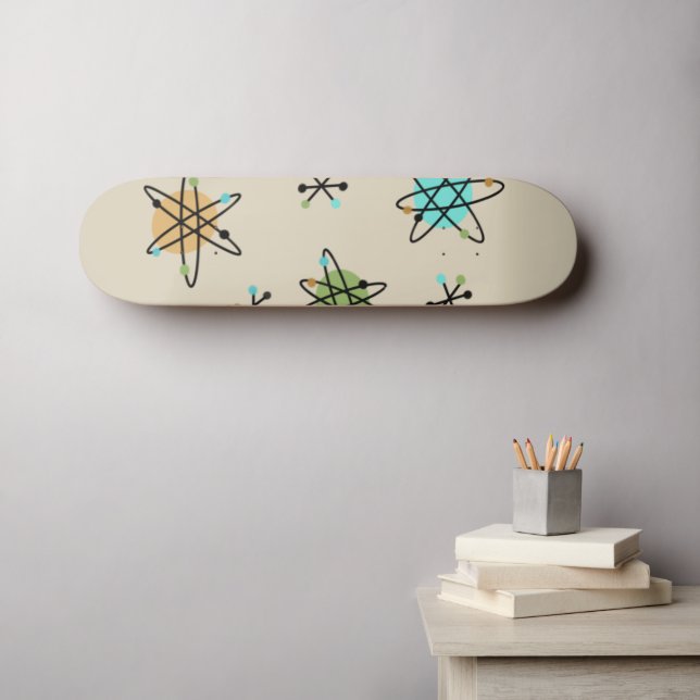 Mid-Century Atomic Skateboard (Wall Art (Horz))