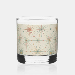 Mid Century  Atomic Starburst Modern Retro Whiskey Glass