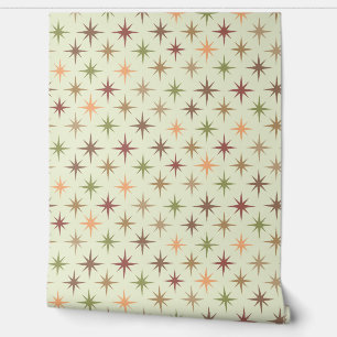 Mid Century Atomic Starbursts in Neutral tones  Wallpaper