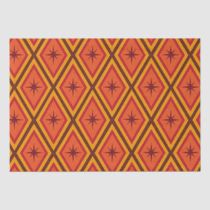 Mid Century Atomic Starbursts on retro diamonds  Tissue Paper