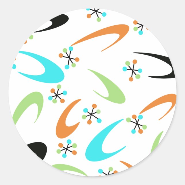 Mid-Century Atomic Stickers (Front)