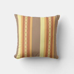 Mid-Century awning stripe - Earth neutrals Cushion