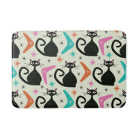 Mid Century Black Atomic Cats with Boomerangs 