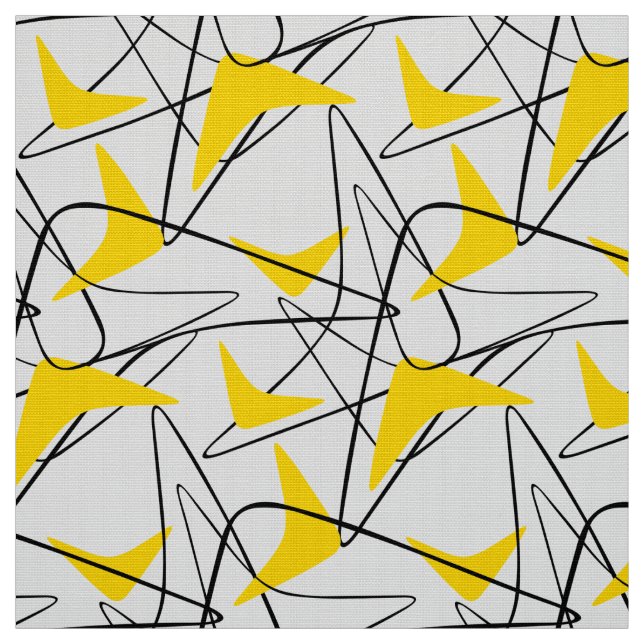 Mid Century boomerang Fabric (Swatch)